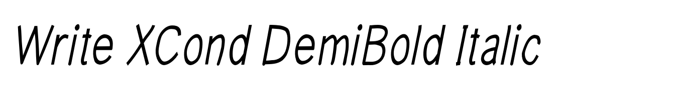 Write XCond DemiBold Italic
